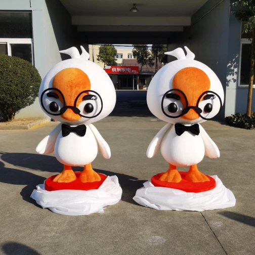 Maris Custom Duck Mascot Figurine with Glasses - Promotional Plush Character