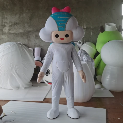 Maris Custom White Cloud Mascot Costume - Cute Brand Character Suit