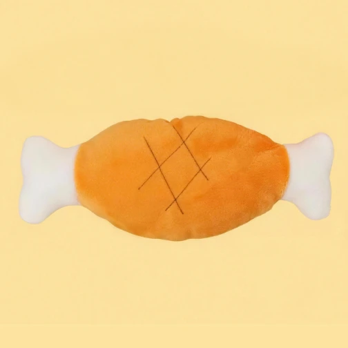 Maris Chicken Leg Bone Shaped Pet Plush Toy - Cute Stuffed Food Style Pet Toy