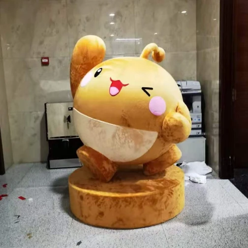 Maris Custom Large Yellow Round Plush Mascot Statue - Brand Character