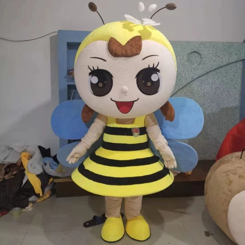 Maris Custom Cute Bee Girl Plush Mascot Costume - Promotional Character Suit