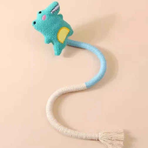 Maris Custom Crocodile Shaped Plush Cat Toy - Interactive Cat Chew Toy