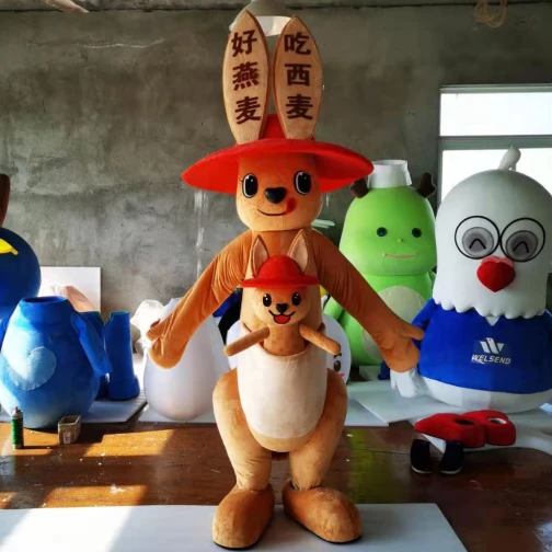 Maris Custom Kangaroo Mascot Costume - Food Brand Promotional Character Suit