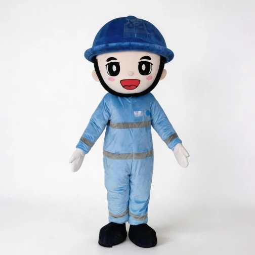 Maris Custom Industrial Worker Mascot Plush Costume - Safety Brand Character Suit