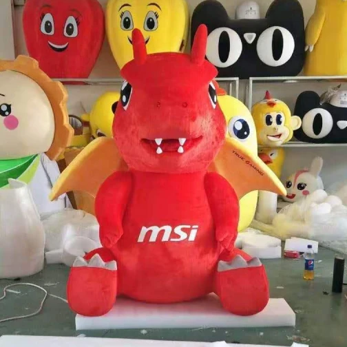 Maris Custom Red Dragon MSI Mascot Costume - Gaming Brand Character Suit