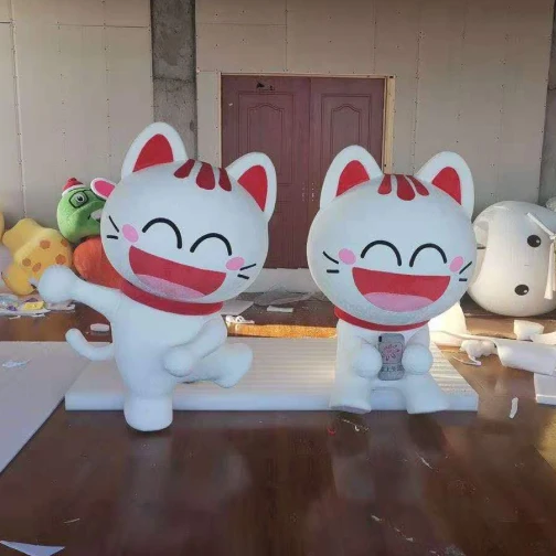 Maris Custom Smiling Lucky Cat Mascot Costume - Brand Character Suit