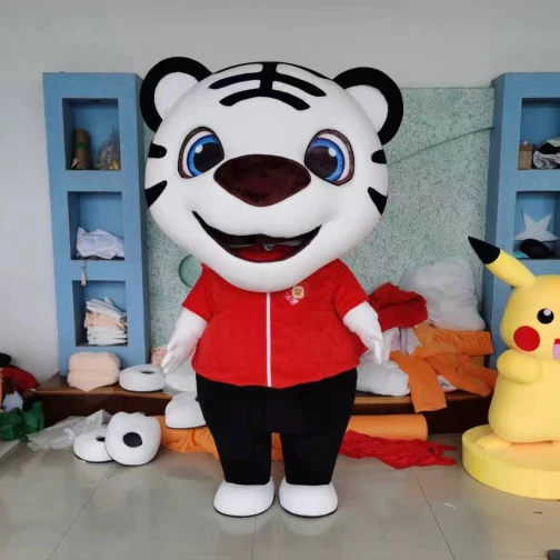 Maris Custom White Tiger Mascot Costume - Brand Promotional Character Suit