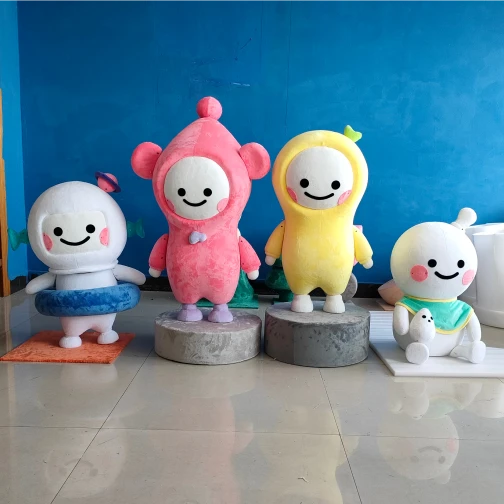 Maris Custom Set of 4 Minimalist Cartoon Plush Characters - Mascot Collection