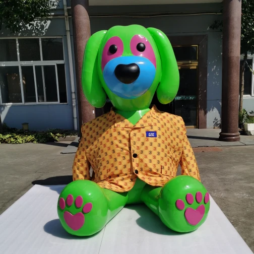 Maris Custom Green Dog Art Mascot - Unique Brand Promotional Statue