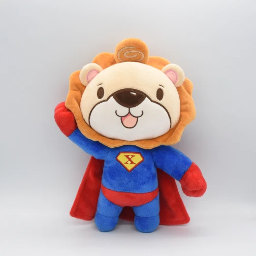 Maris Custom Superman Themed Lion Plush Toy - Cute Superhero Collectible