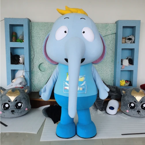 light-blue-elephant-themed-mascot-costume