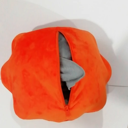 Maris Custom Orange Star Shaped Plush Pillow - Multi-functional Stuffed Pillow