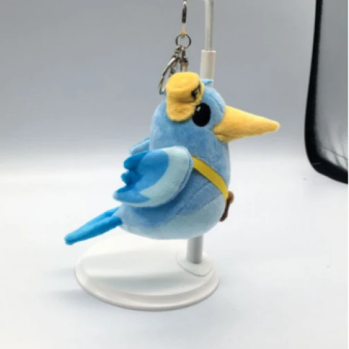 Maris Custom Blue Bird Plush Keychain - Cute Stuffed Bird Hanging Ornament