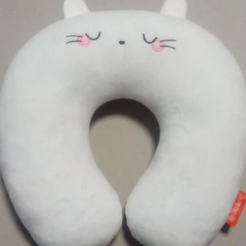 Maris Custom White Cat Plush U Neck Pillow - Cute Cat Stuffed Neck Support Pillow