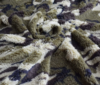 Printed arctic fleece patterned plush fabric
