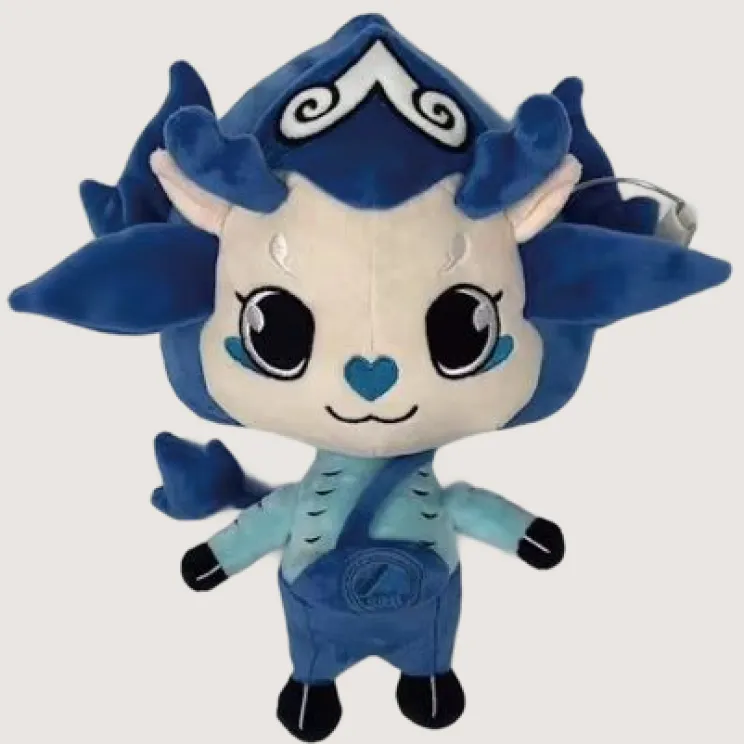 custom corporate mascot plush with company branding