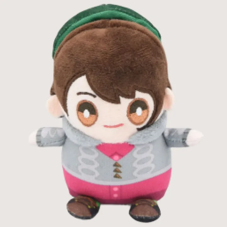 custom 20cm cotton doll with embroidered face and outfit