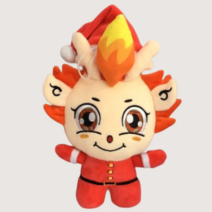 plush toy wearing custom branded t-shirt