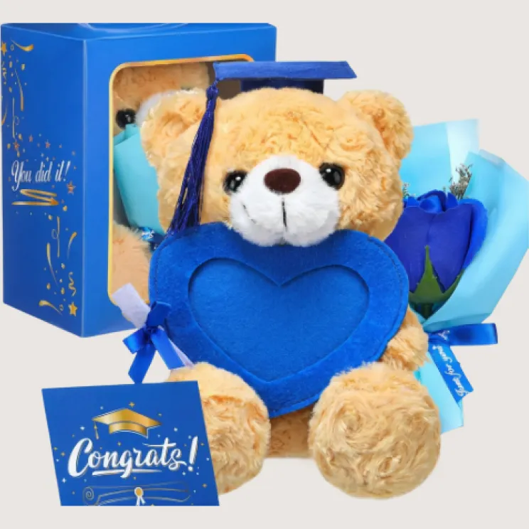 graduation plush gift set with card
