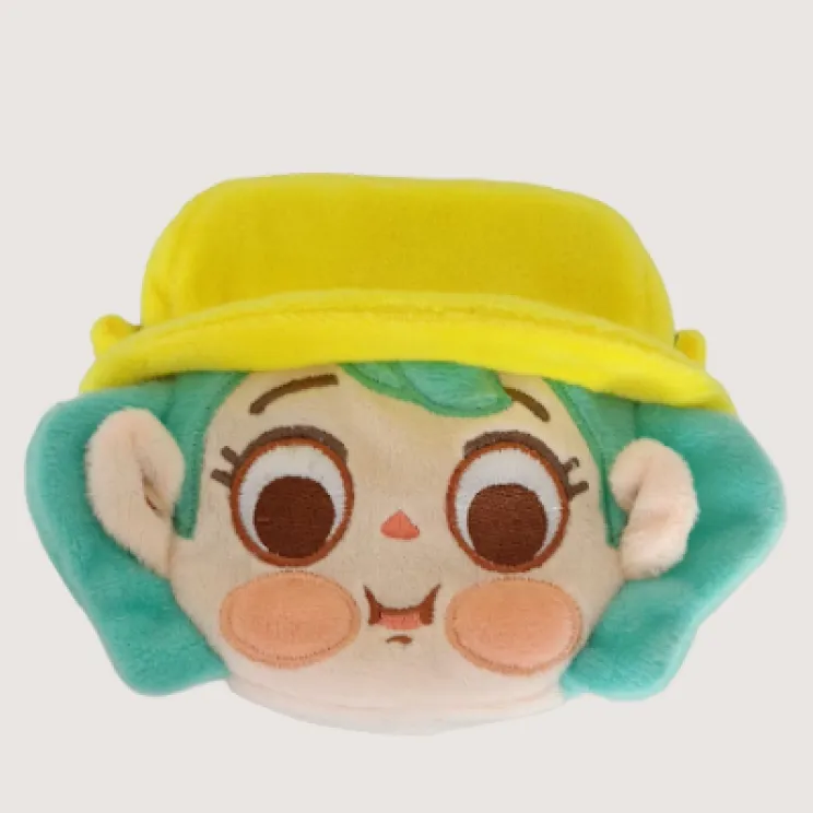 custom plush coin purse with zipper closure
