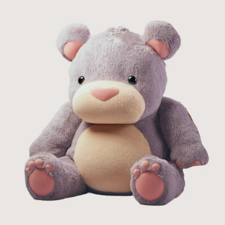custom weighted plush animal with PE pellet filling