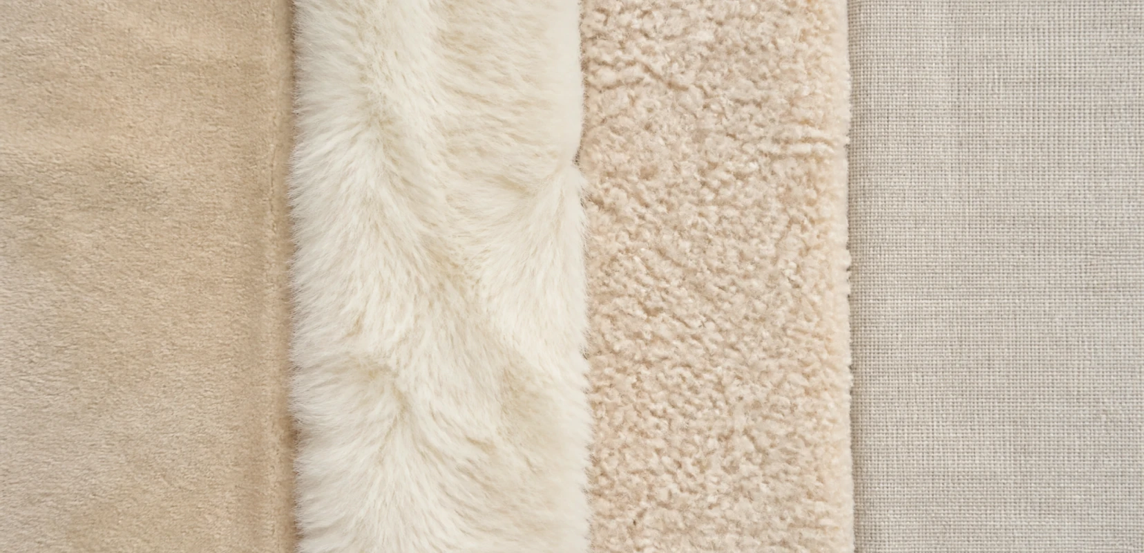 Velboa, PV fleece, and sherpa plush fabric swatches for custom teddy bears